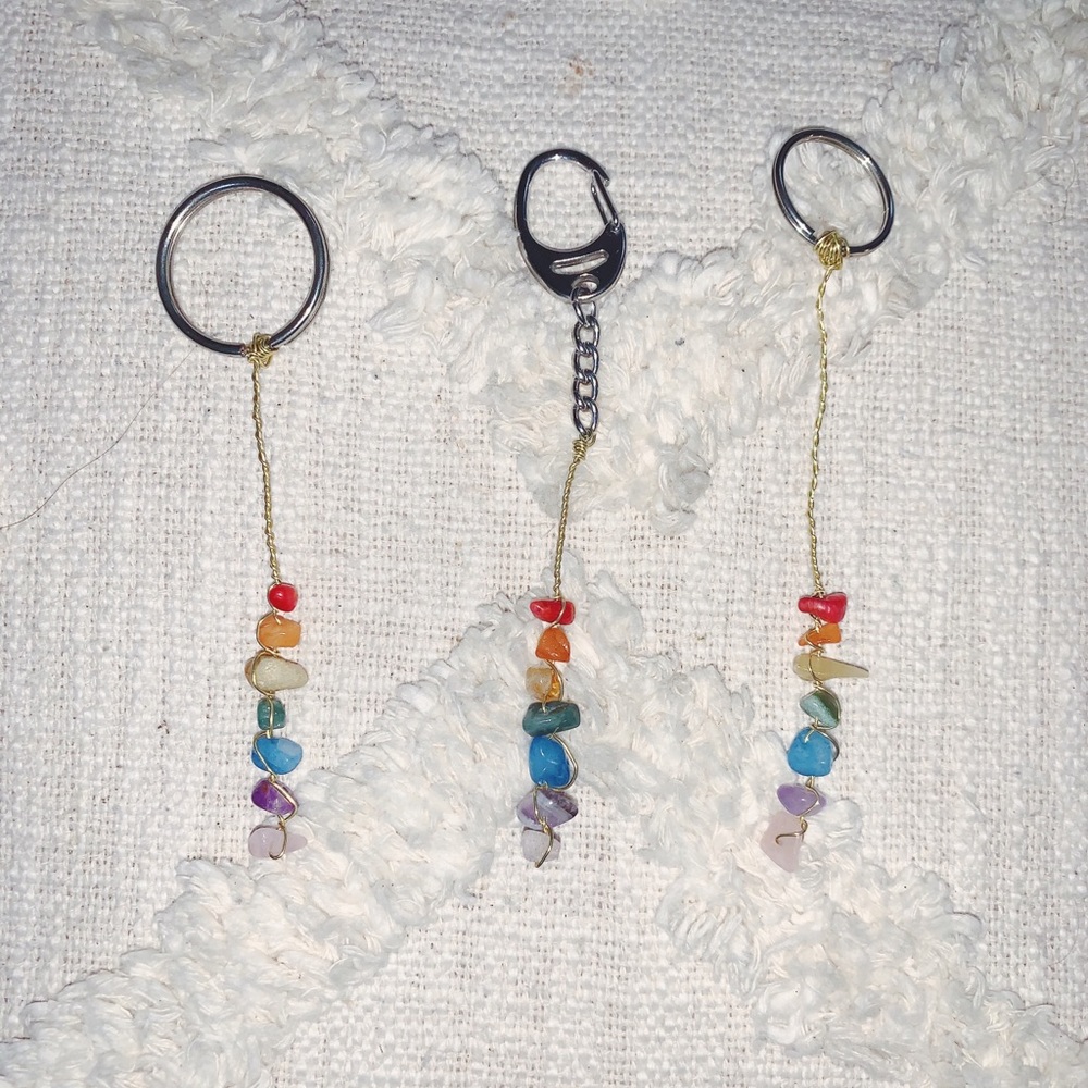 seven chakra keychain